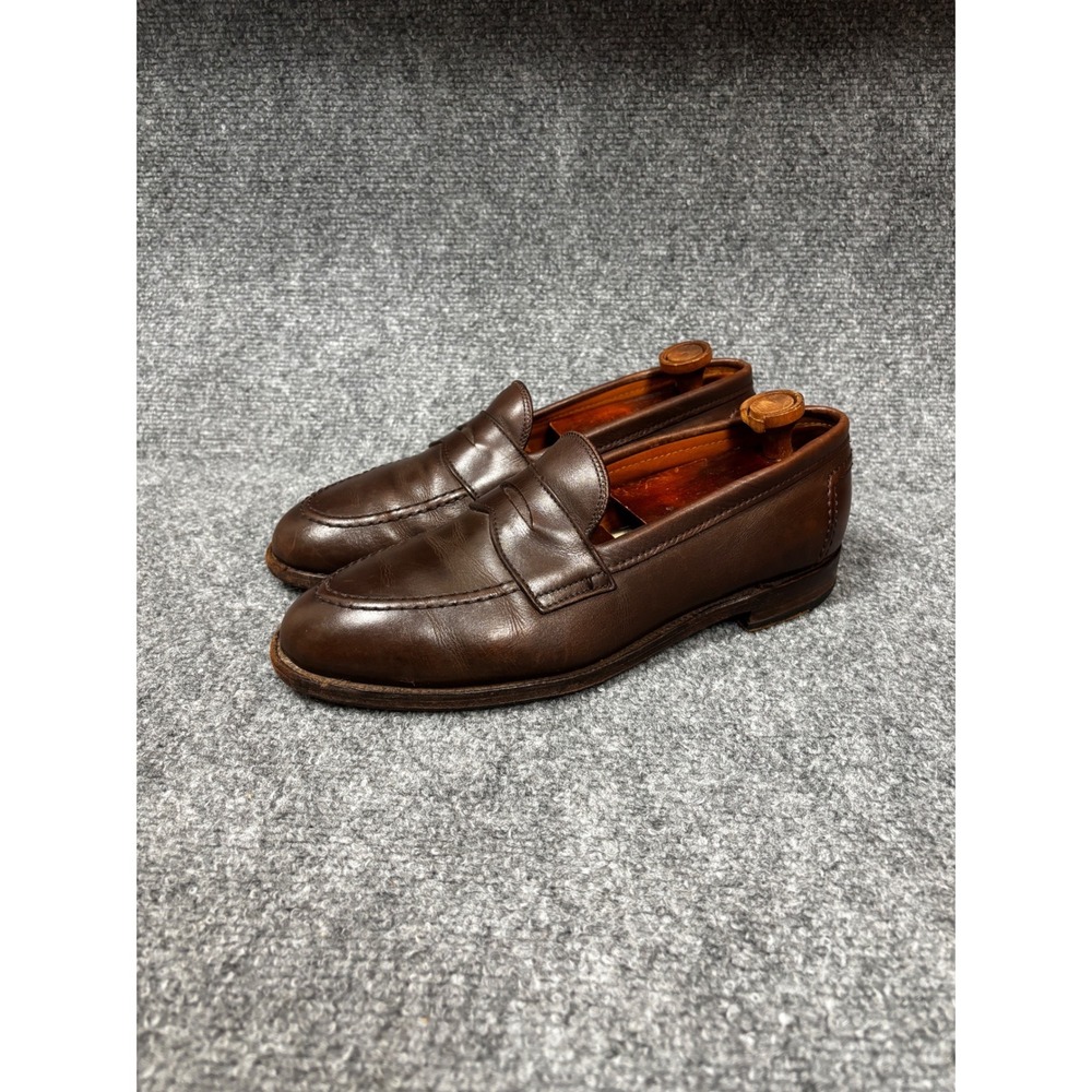 Alden Leather Penny Loafers Mens 8.5 Brown B/D Made in USA 96947